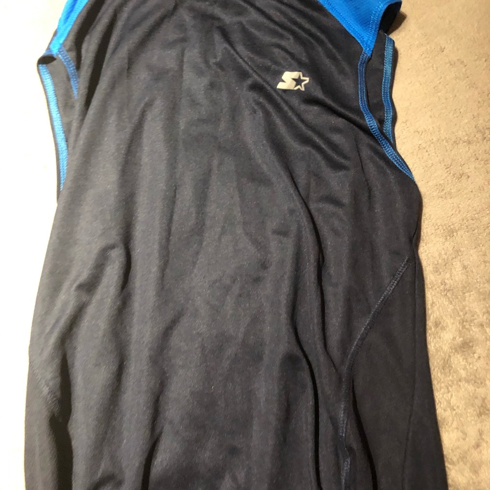 Blue under tank top